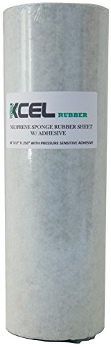 XCEL Marine Foam Roll with Self Adhesive - Black, 54" x 12" x 1/4" Closed Cell Foam Rubber Water Resistant Padding Sheet - Home, Marine, Garage, Auto Insulation & Cosplay (Black, 54" x 12" x 1/4")