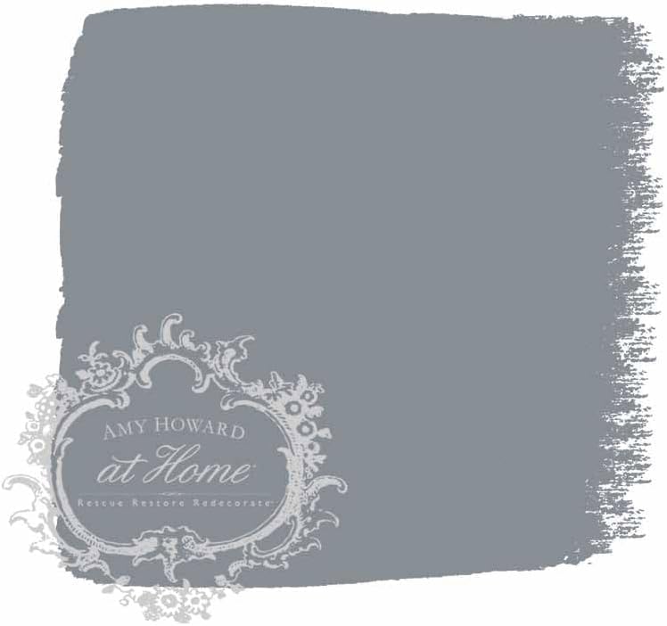 AMY HOWARD AT HOME Chalk-Based One Step Paint for Furniture, Cabinetry, Decor, Finish, and More | No Stripping, Sanding, or Priming | Medium Base | 16 Ounce | Glover Gray