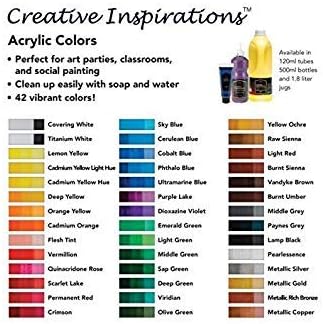 Creative Inspirations Acrylic Paint - Pearlessence - 500 mL Bottle - Smooth & Creamy Consistency, Vibrant Pigmentation, Great Coverage for Artists - Clean Up with Soap & Water