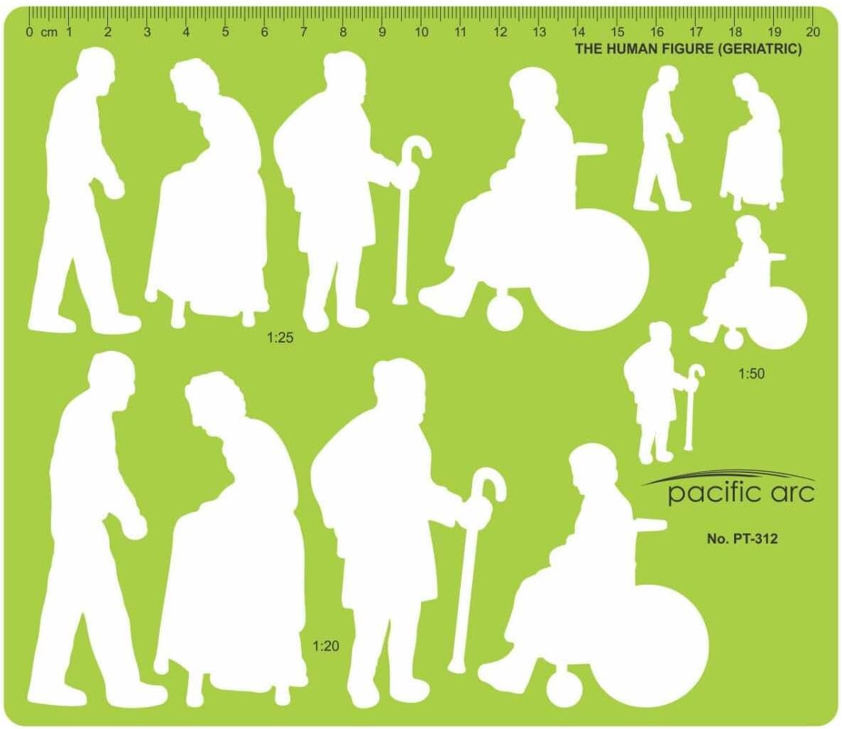Pacific Arc Template: Human Figure (Geriatric) 1:20/1:25/1:50