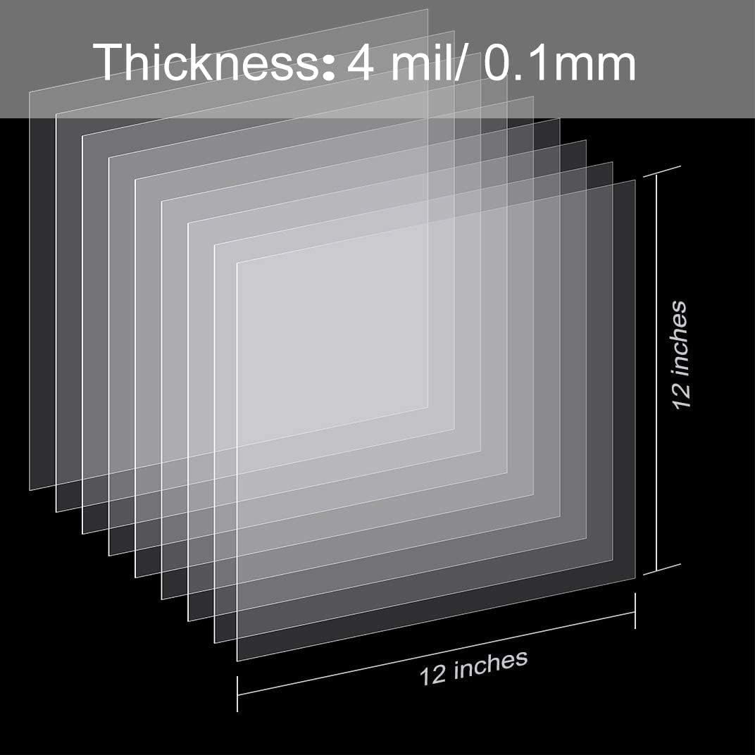 50 Pieces 4 mil Blank Stencil Material Mylar Template Sheets for Stencils, 12 x 12 inches