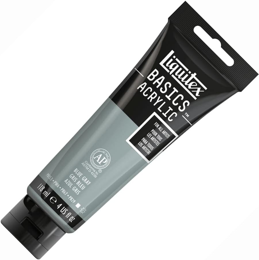 Liquitex BASICS Acrylic Paint, 118ml (4-oz) Tube, Blue Gray