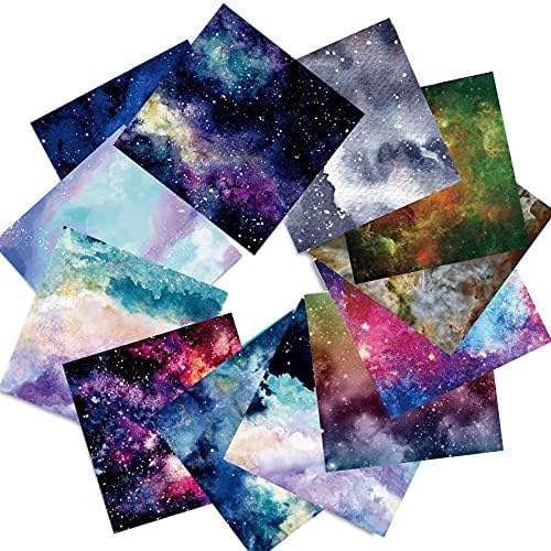 Scrapbook Paper Pad 6x6 Sky Night Celestial Single-Sided Decopodge Paper,Colorful Cardstock Paper Scrapbooking DIY Decorative Background Cardmaking Supplies,Junk Journal Craft Paper-24Pcs