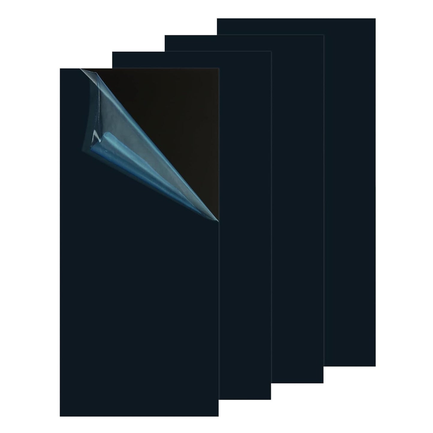 4 Pack Black Anodized Aluminum Sheet 6 x 12 x 1/25 Inch, 5052 Aluminum Sheet, 1mm Thickness Aluminum Plate Covered with Protective Film for Industry Crafting