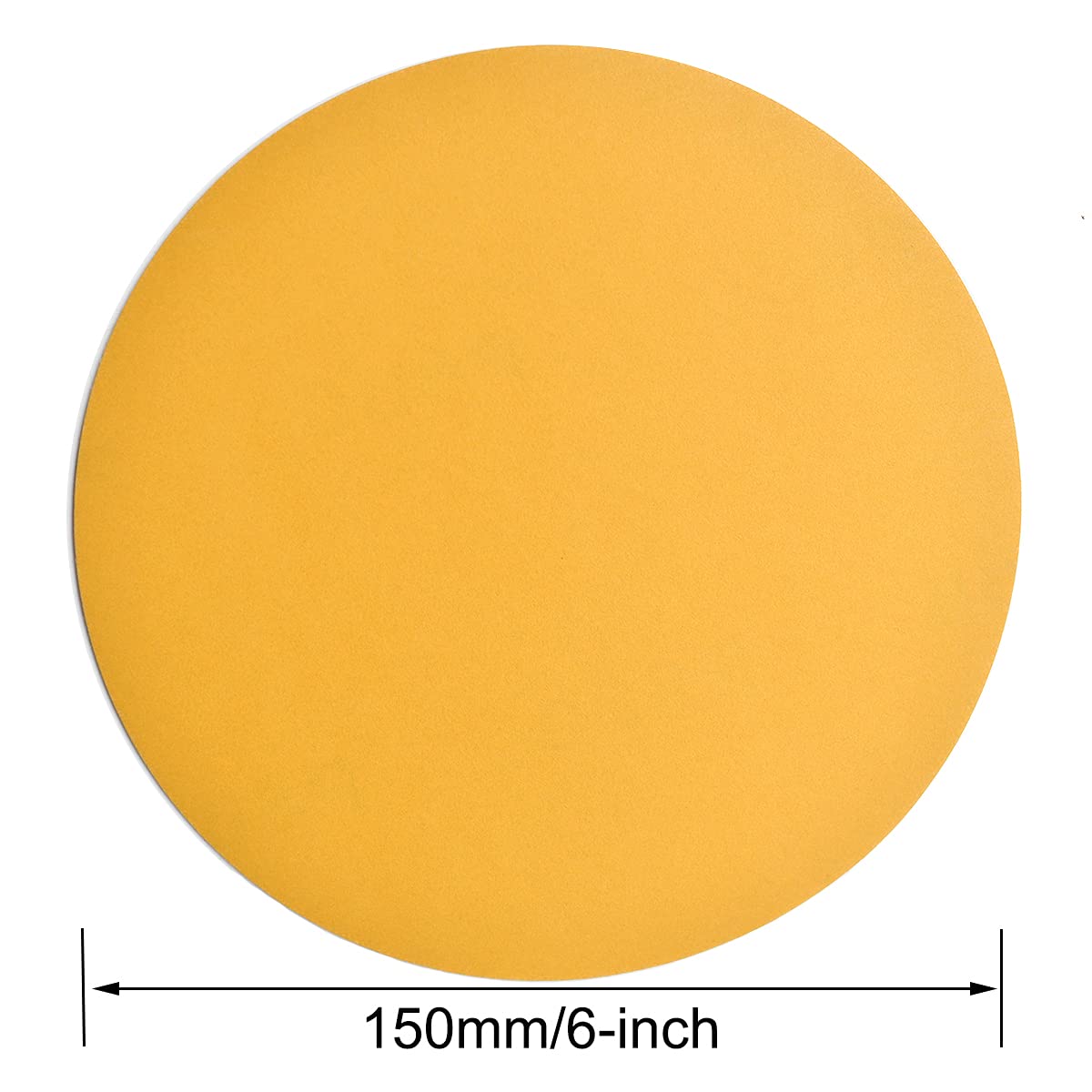6-Inch No-Hole Hook and Loop Sanding Discs 600-Grit, Random Orbital Sandpaper for Automotive and Woodworking, 100-Pack