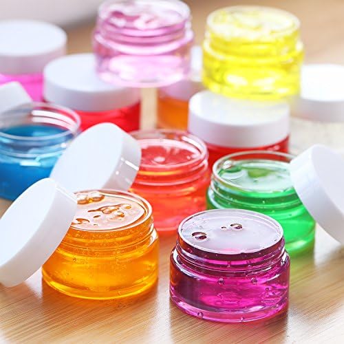12 Pack Small Plastic Containers with Lids Clear Plastic Favor Storage Jars Wide Mouth for Beauty Products (2 Ounce, White)