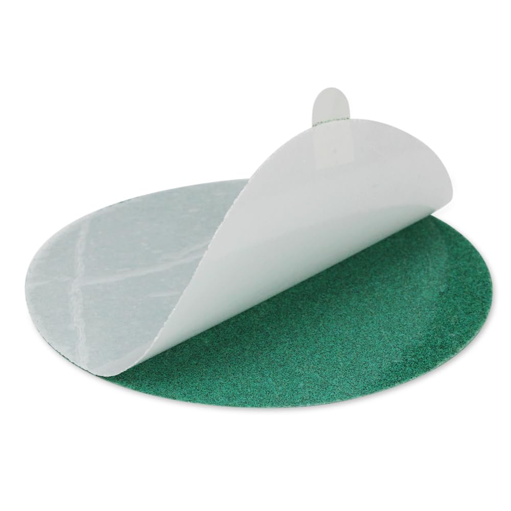 BHA 5” Green Film PSA Self Adhesive Sanding Discs - 50 Pack - Wet/Dry, Sticky Back, Premium Aluminum Oxide for Long-Lasting, Low-Dust & Load Resistant Sanding and Surface Finishing - 400 Grits