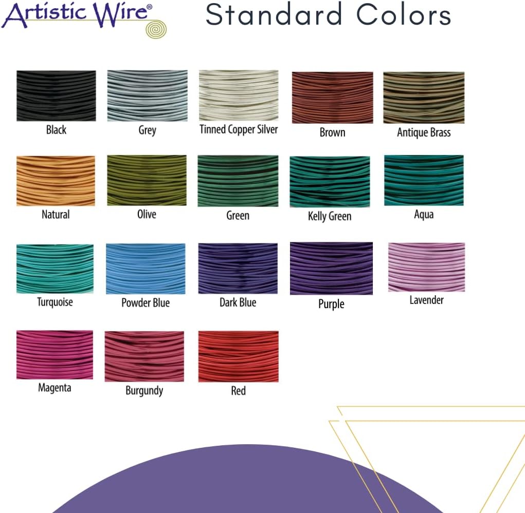 Artistic Wire, 20 Gauge Tarnish Resistant Colored Copper Craft Wire, Brown, 15 yd