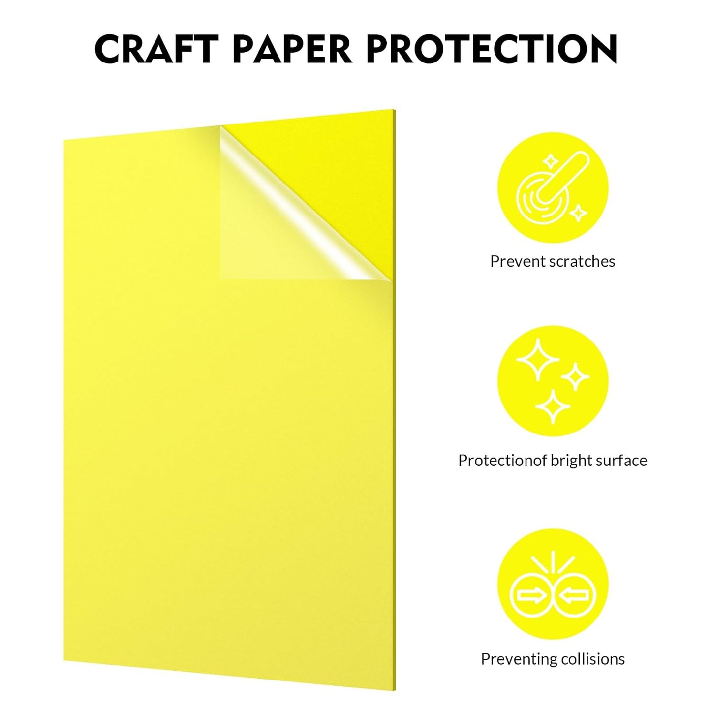Laser Engraving Blank ABS Double Color Plastic Sheet, 11.8x6.49x0.05 inch Materials Double Color Plastic Sheet for Interior Signs, Badges, DIY Carving Pack of 12 (Yellow)
