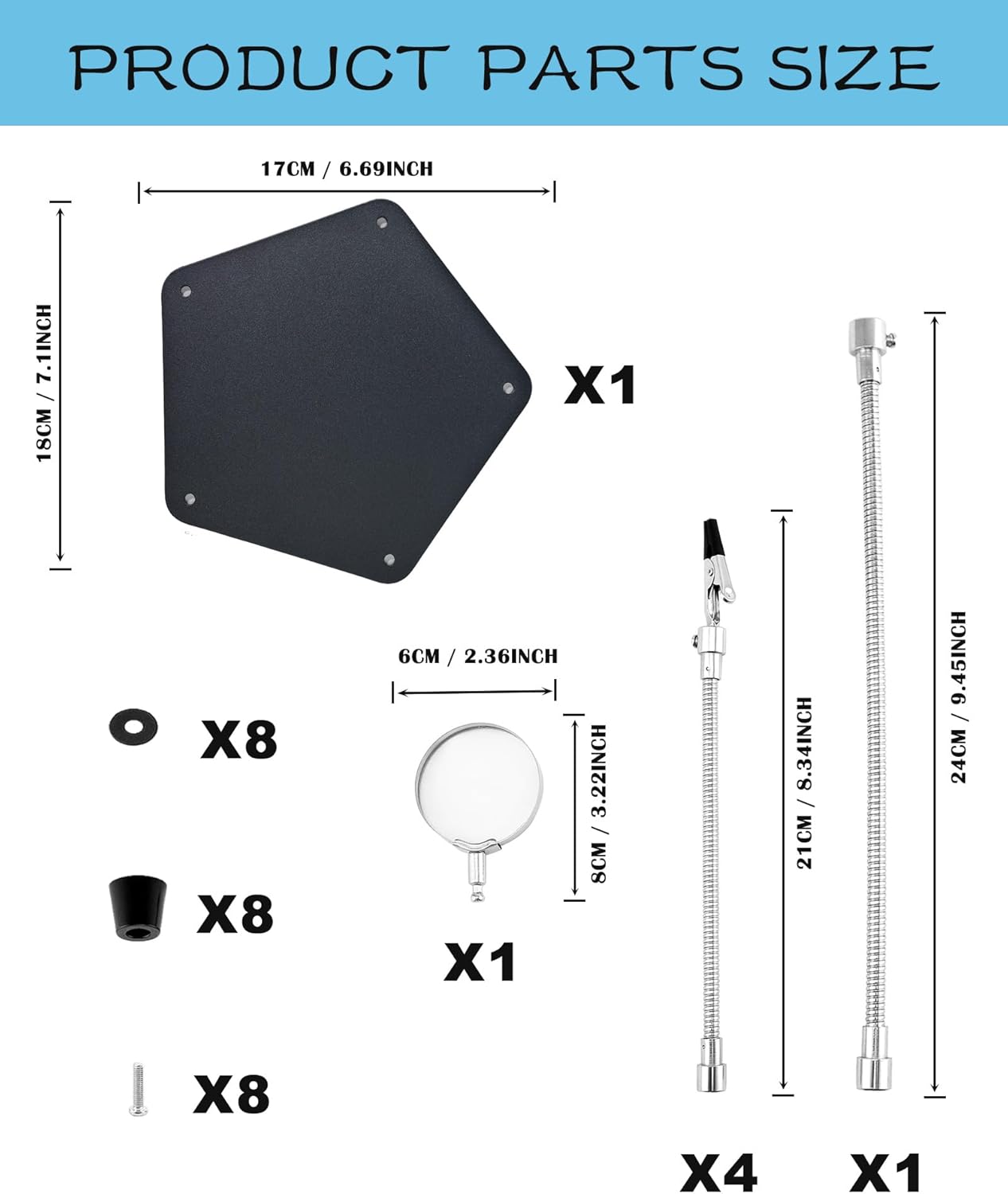 Kaisiking Helping Hands Soldering Station Kit • Magnifying Glass • 4 Flexible Helping Hand Arms • Third Hand Soldering Tool for Electronic Repair Soldering Jewelry Crafts