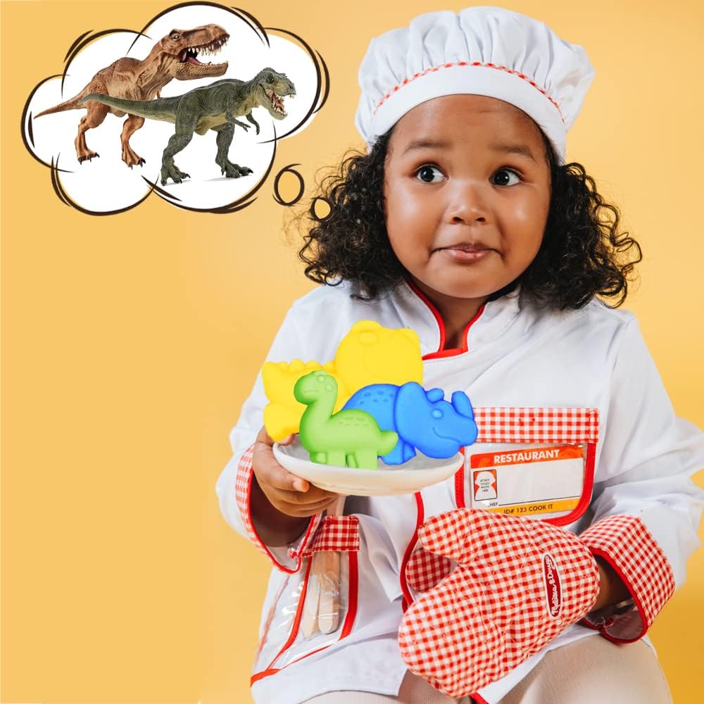 2 Pack 3D Cute Dinosaur Silicone Molds 12 Cavity Dinosaur Themed Baking Mould Tray DIY Baking Tool for Easter Chocolate Cake Dessert Candy Mousse Pastry Handmade Soap Cupcake Topper