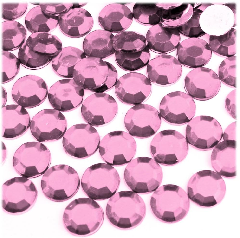 The Crafts Outlet 144pc Rhinestones Round 10mm - Flatback Beer Brown