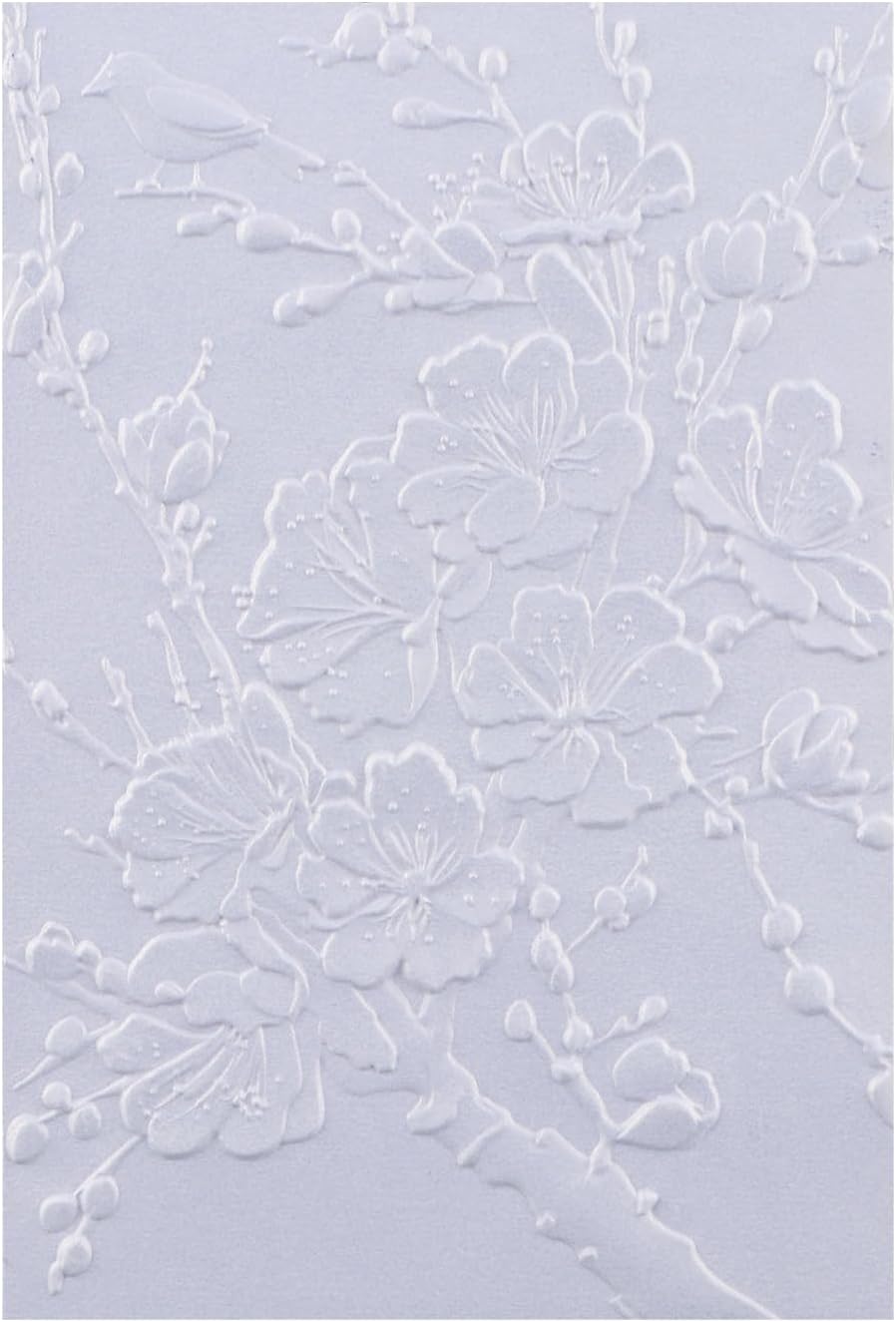 BAOFALI 3D Cherry Plum Blossom Embossing Folders for Card Making,Plastic Texture Fades Embossing Template Paper Card Embossing Stencil for DIY Scrapbooking Photo Album Card Paper Craft Decoration