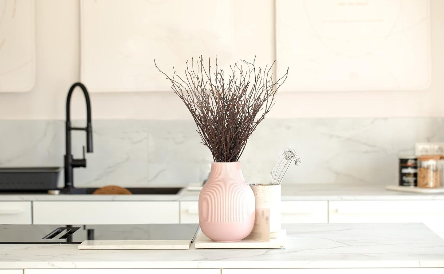 Uieke 100PCS Natural Dried Birch Twigs - 17 Inch Dried Plants Decorative Branches for DIY Crafts, Sticks for Vases Wedding Arrangements Home Wreath Decor