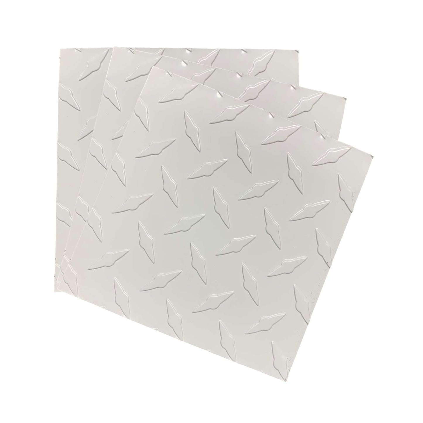 EAGLE 1: 12" x 12" 26 Gauge Sheet Metal Squares (3 Pack Per Order, Multiple Colors) Great for Arts, Crafts, DIY Home or Work Projects (18" X 18", White Diamond Plate)