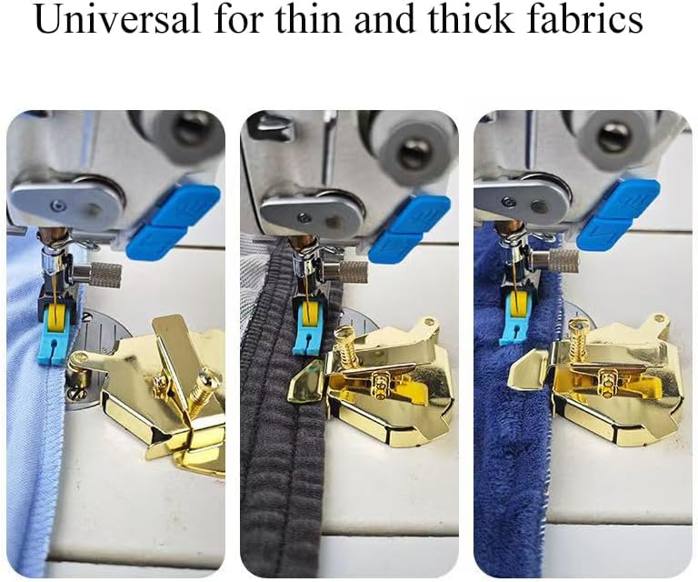 Bequilter Upgraded Multifunctional Magnetic Seam Guide for Sewing Machines, Adjustable Sewing Guide for Precise Stitching, Universal Sewing Supplies and Accessories (Gold)