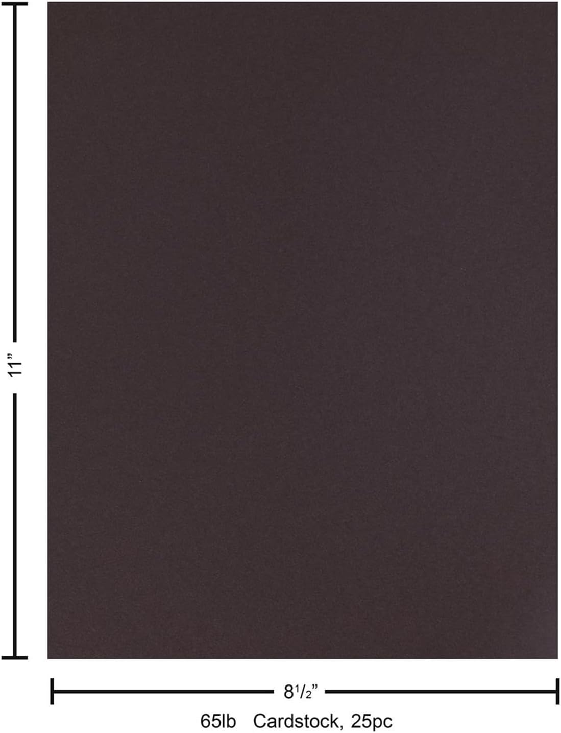 PA Paper Accents Stash Builder Cardstock 8.5" x 11" Chocolate Brown, 65lb colored cardstock paper for card making, scrapbooking, printing, quilling and crafts, 25 piece pack