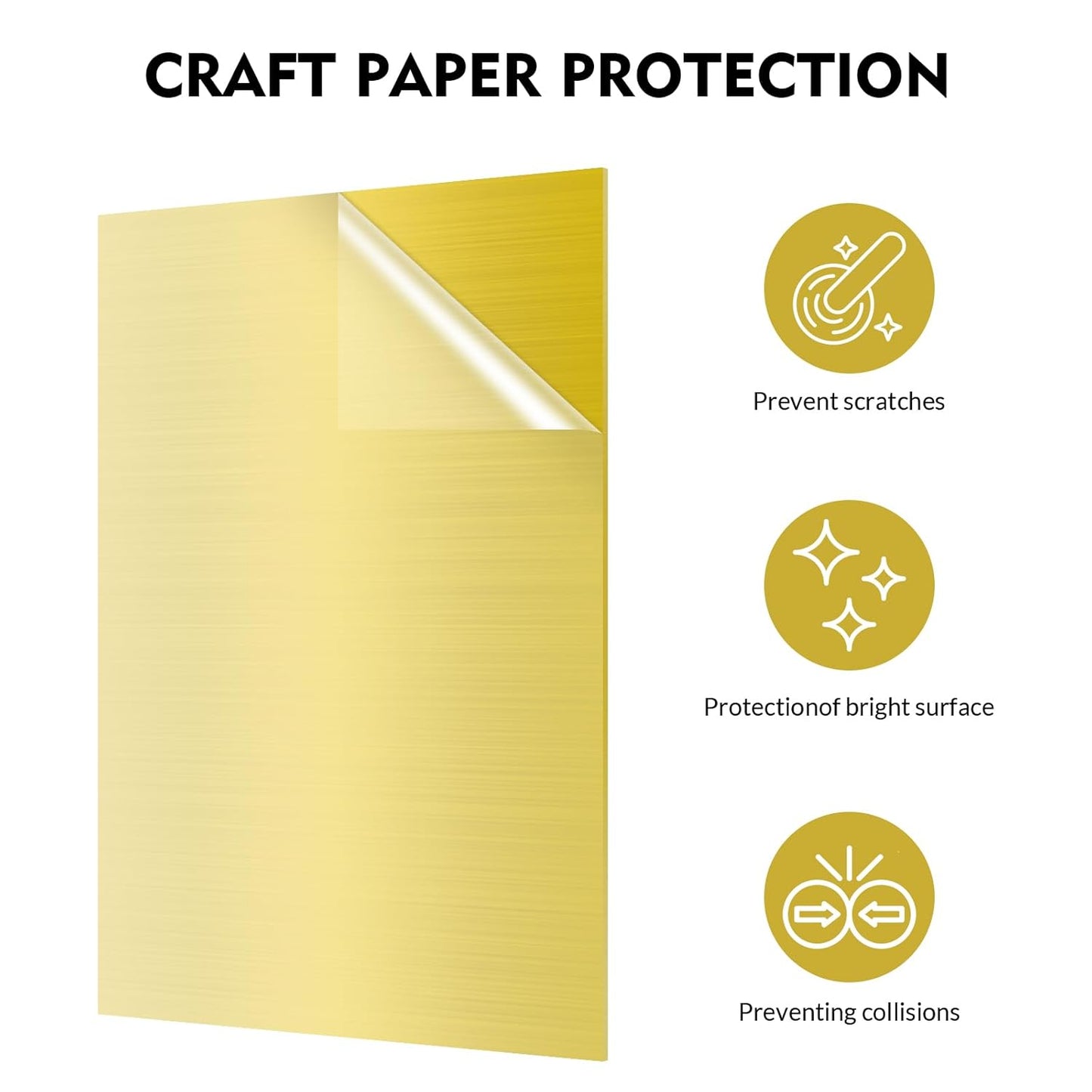 Laser Engraving Blank ABS Double Color Plastic Sheet, 11.8x6.49x0.05 inch Materials Double Color Plastic Sheet for Interior Signs, Badges, DIY Carving Pack of 12(Gold)