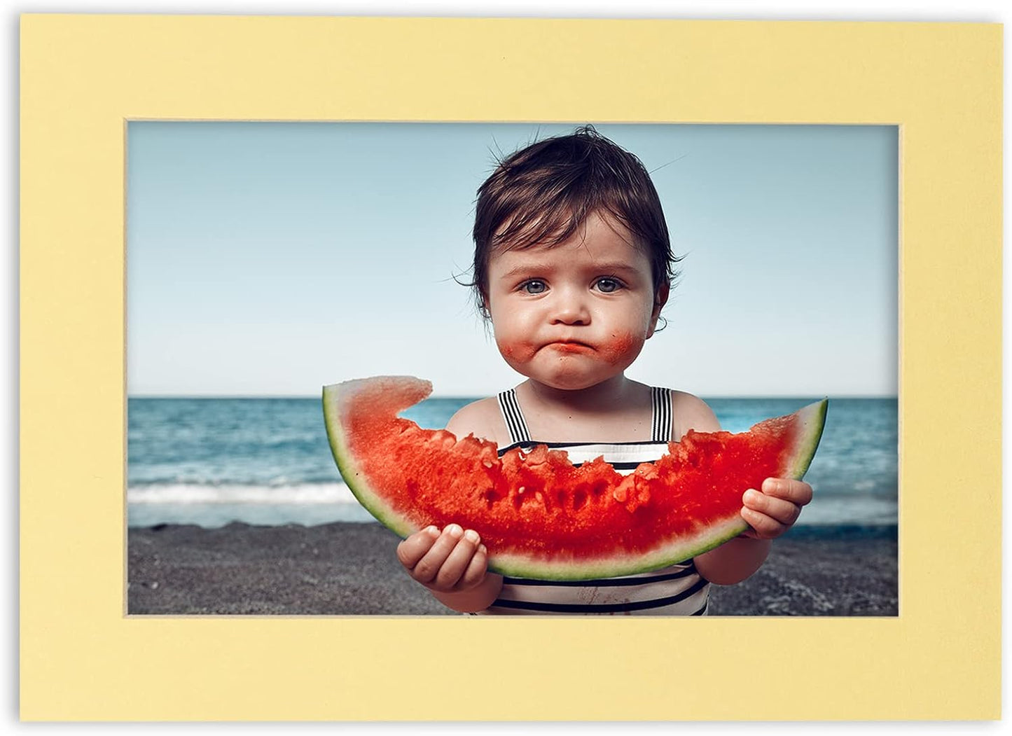 11x14 Mat for 8.5x11 Photo - Precut Soft Yellow Picture Matboard for Frames Measuring 11 x 14 Inches - Bevel Cut Matte to Display Art Measuring 8.5 x 11 Inches - Acid Free Pack of TEN MATS