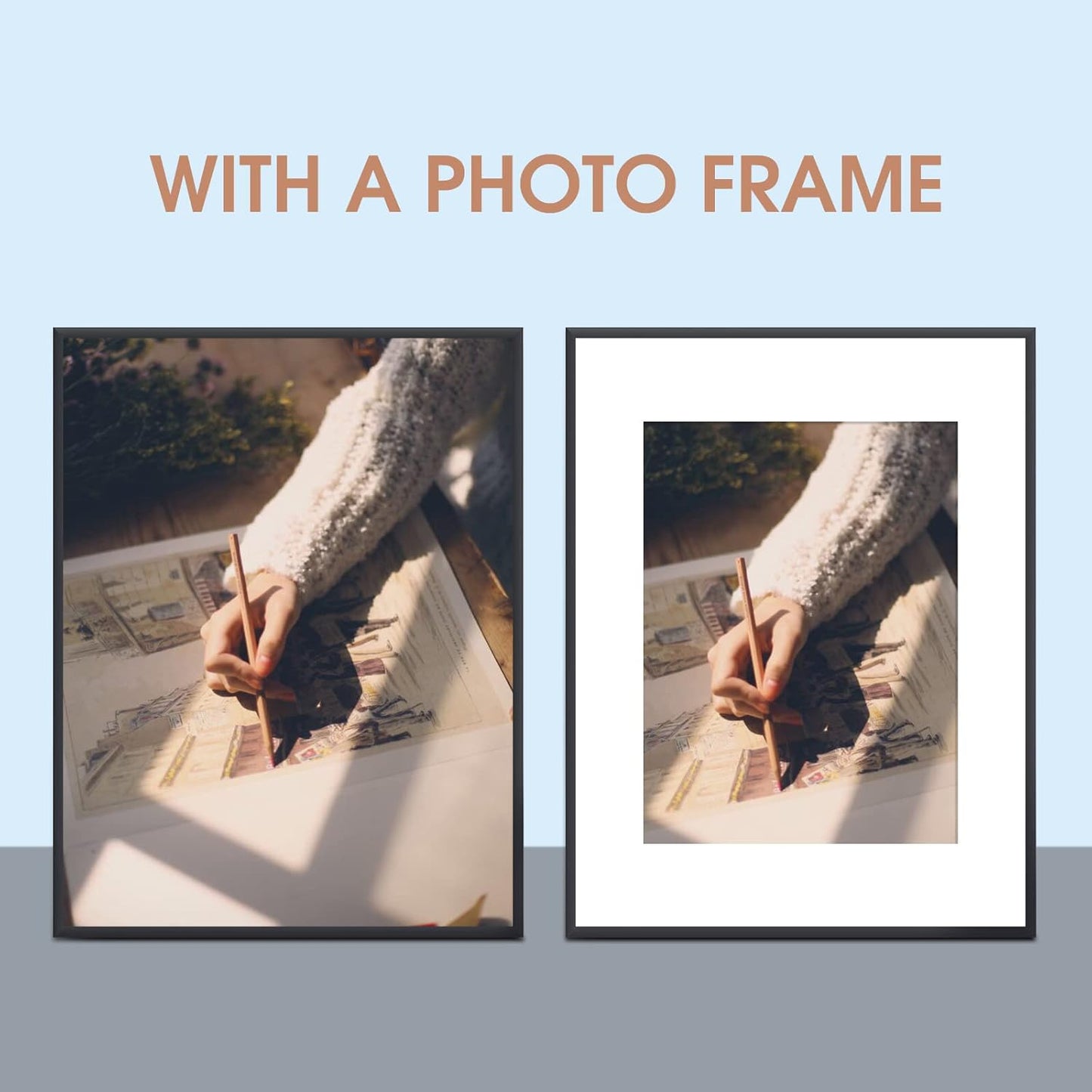 HOTUO 10 Pack Acid Free White Picture Frame Mats, Pre-Cut 8x10 Picture Mats with Ivory Core Bevel Cut for 5x7 Photo, Signature Friendly 4 Ply Thickness Photo Mat for Frames/Artwork/Prints/Pictures