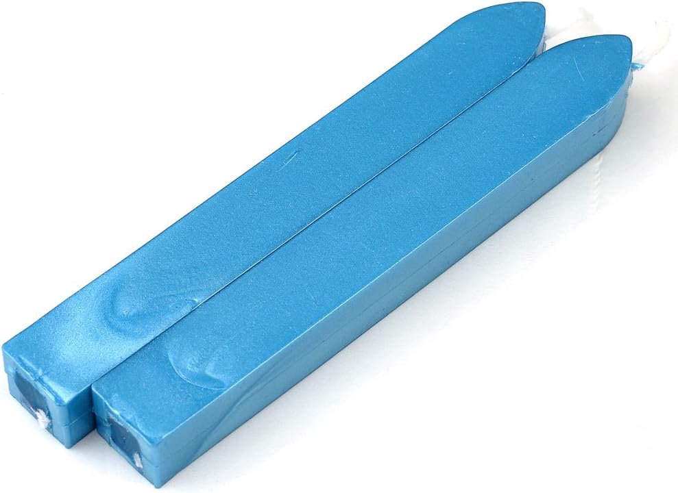 Yoption Sealing Wax Sticks with Wicks Antique Fire Manuscript Sealing Wax for Wax Seal Stamp (Blue)