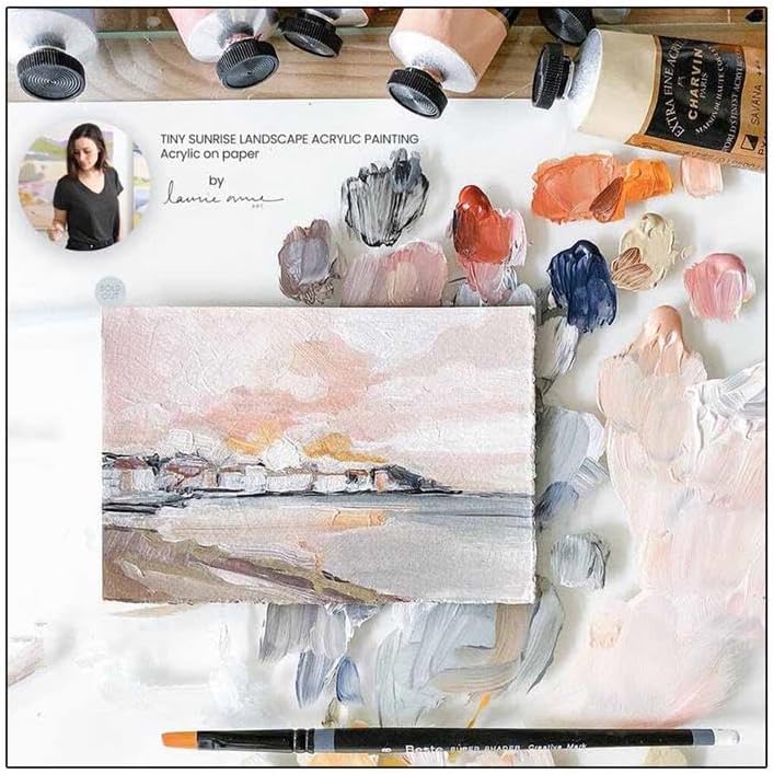 Charvin Extra Fine Professional Acrylic Paint - Tanned, 60ml Tube, Triple-Milled, Lightfast Pigments, Open Stock Artist Acrylic Paints in Nature-Inspired Hues