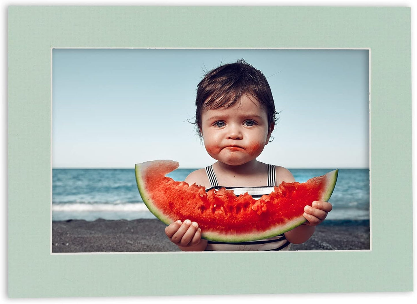 8x10 Mat for 6x8 Photo - Precut Honeydew Green Picture Matboard for Frames Measuring 8 x 10 Inches - Bevel Cut Matte to Display Art Measuring 6 x 8 Inches - Acid Free Pack of Ten MATS