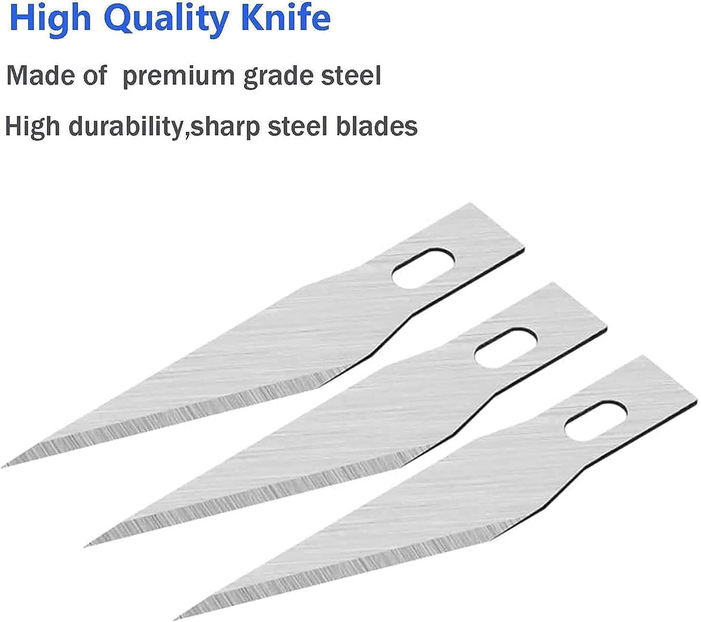 DIYSELF 1PCS Exacto Knife with Safety Cap and 20PCS Craft Precision Hobby Knife Blades for Modeling, Scrapbooking, Stencil