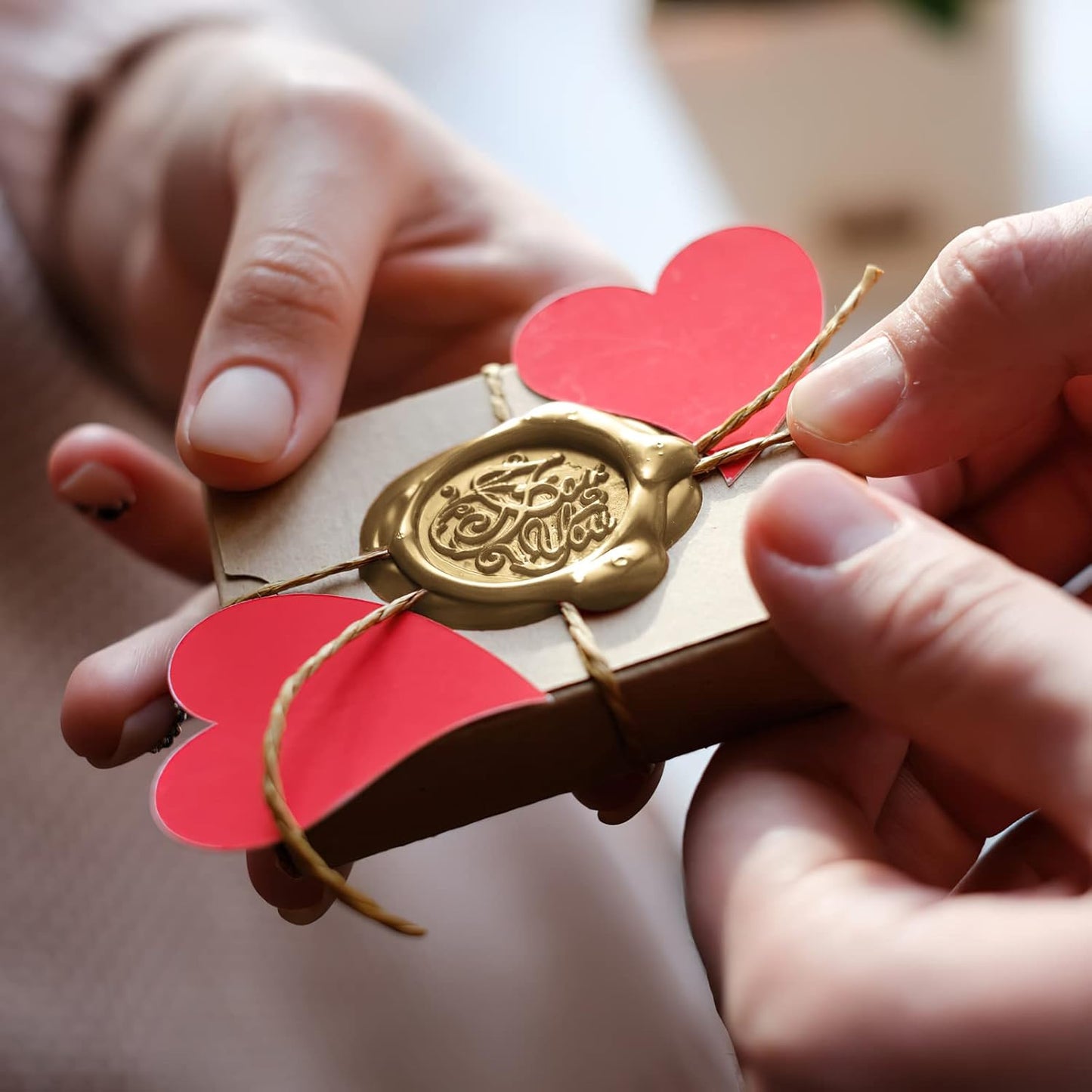 500 Pcs Octagon Sealing Wax Beads Bronze Wax Seal Beads with 4 Pcs Tea Candles and 1 Pcs Wax Melting Spoon for Crafts Letter Wine Greeting Cards Sealing