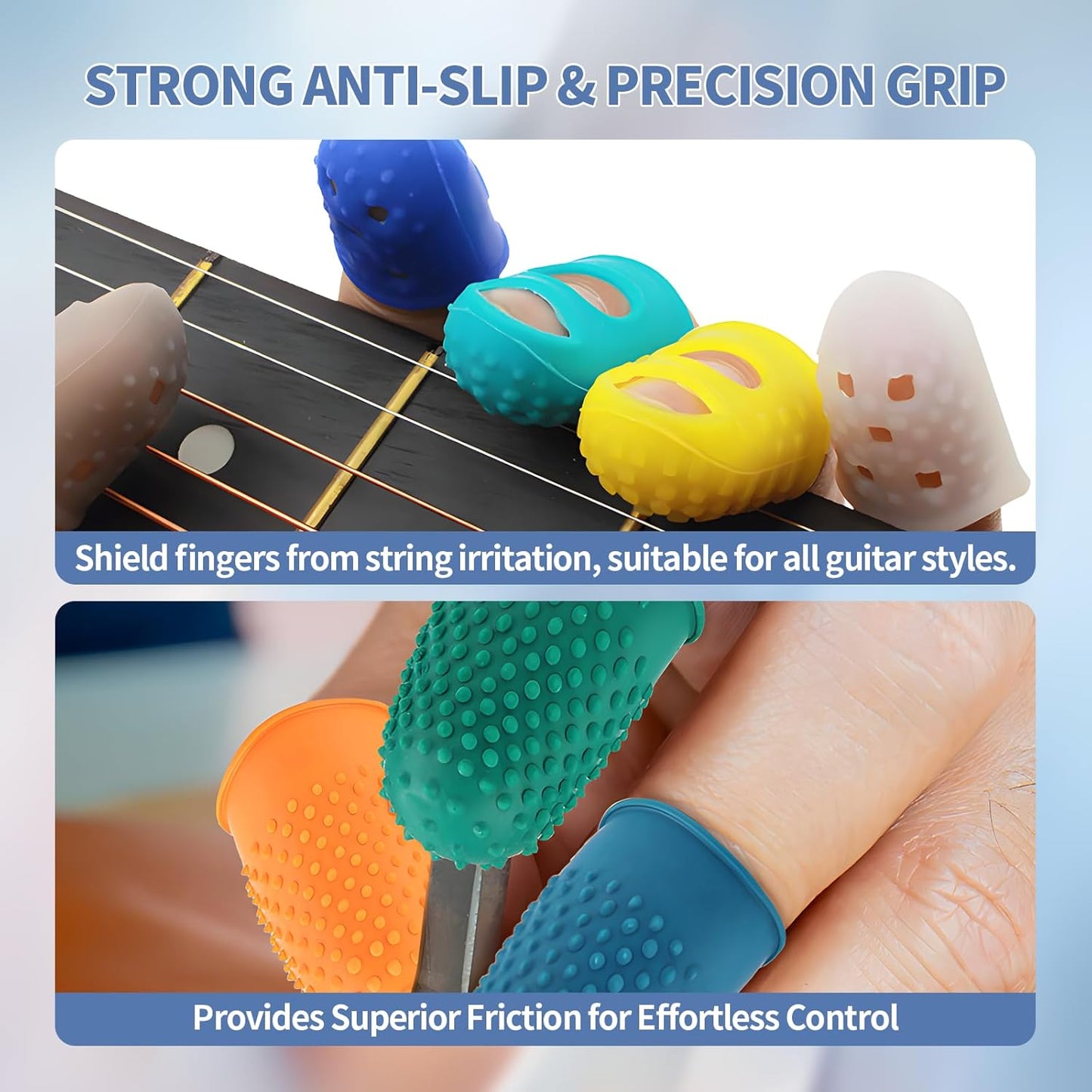30 pcs Rubber Thimble, Rubber Finger Tips, Office thimbles for Hand Embroidery, Cutting, Knitting & Counting, dedos de silicona para las Manos, dedales para Coser,Thumb Thimble in 5 Sizes and Colors