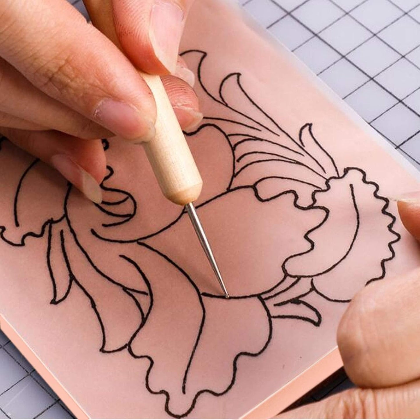 ZOENHOU 5 PCS 8.3 x 11.8 Inch Pink Large Rubber Stamp Carving Linoleum Blocks, Rectangle Creative Speedy Carve Block Engraving Crafts