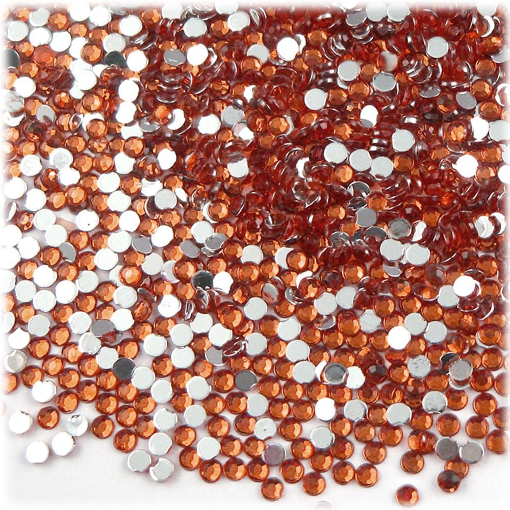 The Crafts Outlet 1,440pc Rhinestones Round 3mm (10ss) Flatback Ruby Red