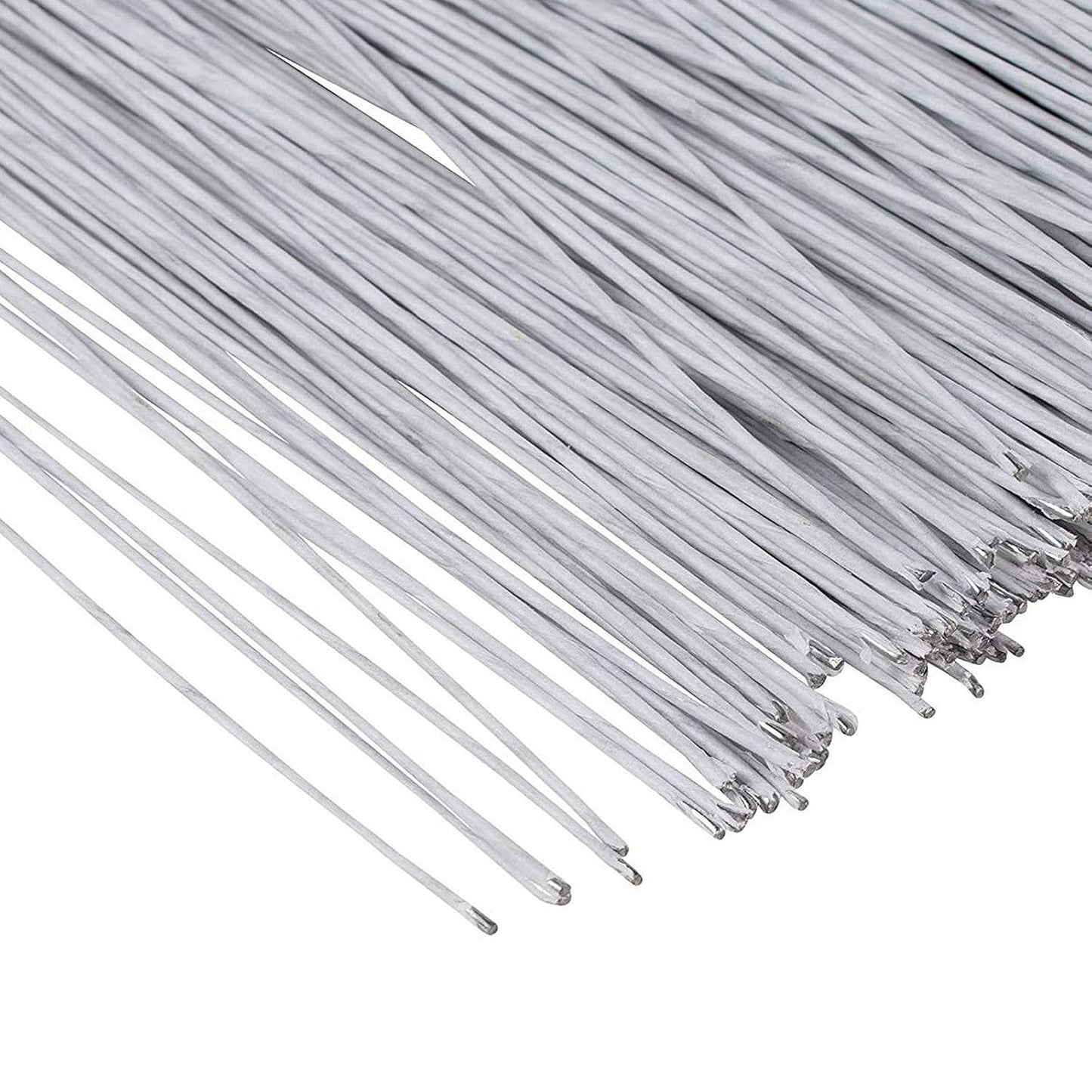 Juvale 18 Gauge Wire Stems - White, 300-Pack, 16 in - Pre-Cut Floral & Craft Wire for Bendable Stem Shaping
