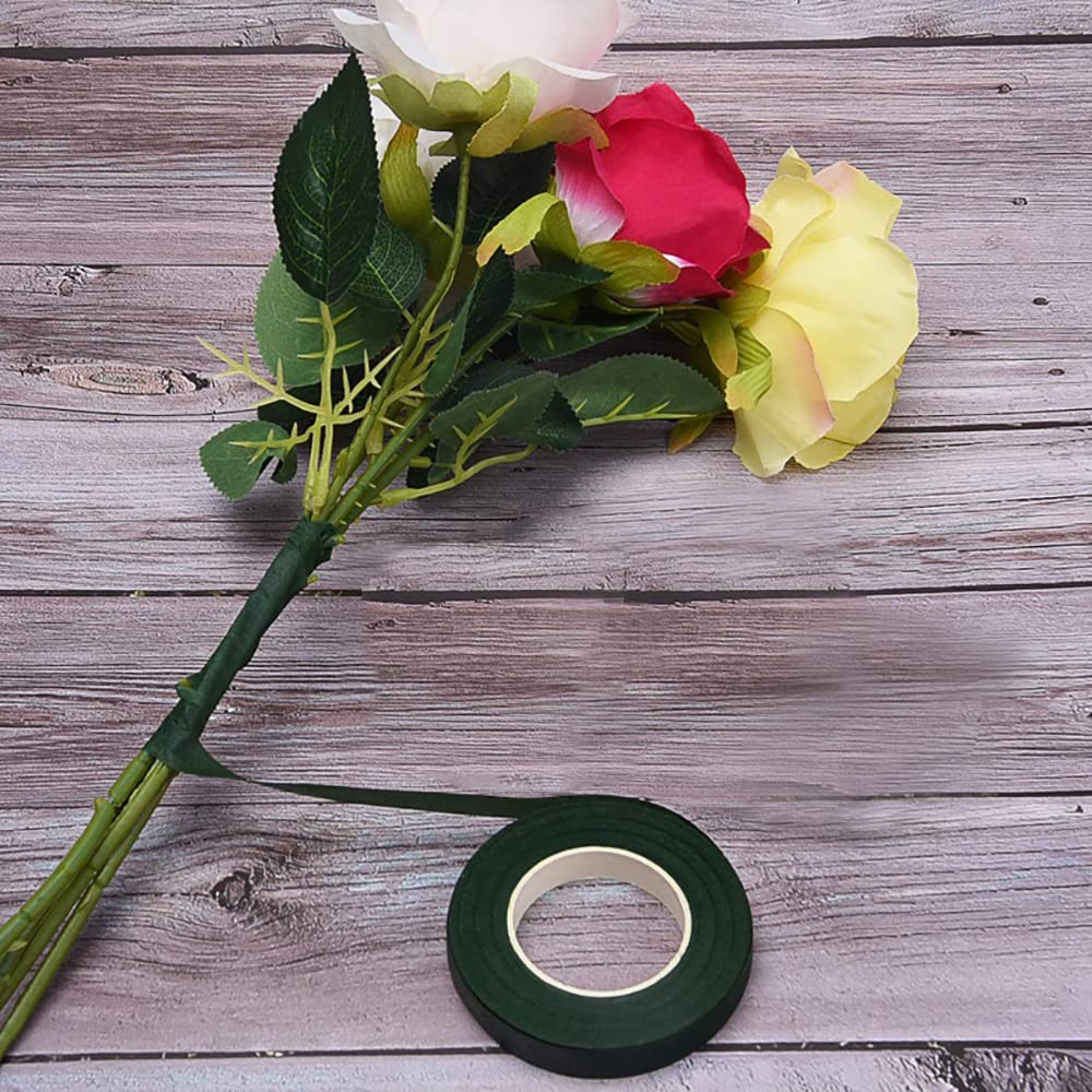 SONGZIMING Floral Arrangement Kit with Green Floral Tape, 22 Gauge Floral Wire Stems, 26 Gauge Paddle Floral Wire and Floral Wire Cutter for Bouquets banquets, Artificial Flowers