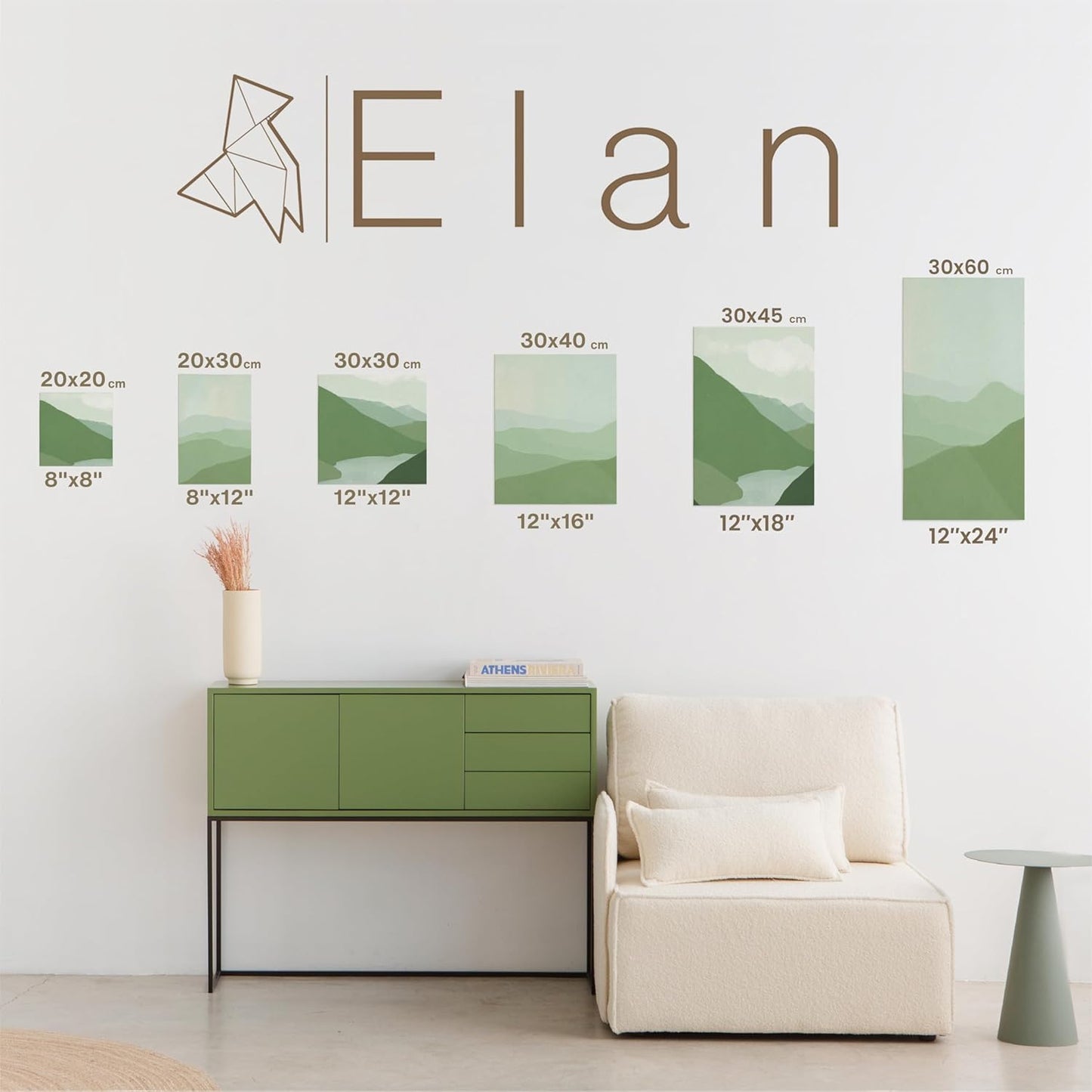 Elan Stretched Canvases 8x8, 6-Pack Canvases for Painting, Painting Canvas Bulk, Stretched Canvas for Adults Blank Canvas for Painting Painting Canvases, Paint Canvases for Painting, Art Canvas
