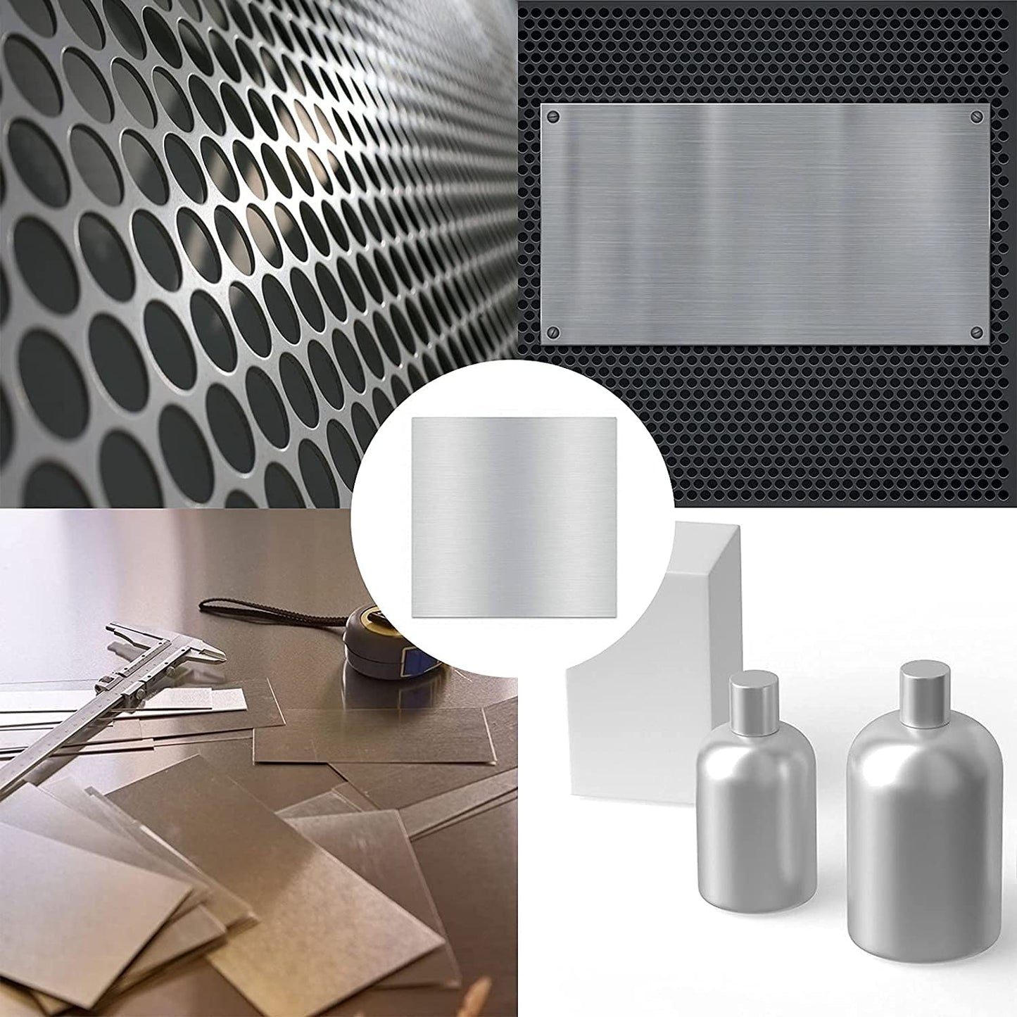 2Pack 6061 T651 Aluminum Sheet Metal 8 x 8 x 1/8(0.125") Inch Flat Plain Aluminum Plate Covered with Protective Film, 3mm Heat Treatable Rectangle Aluminum Metal Plate for Crafting, Industrial