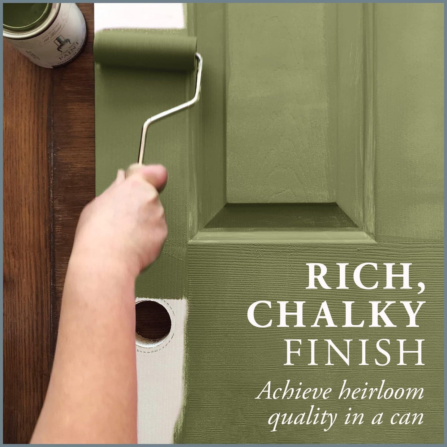 AMY HOWARD AT HOME Chalk-Based One Step Paint for Furniture, Cabinetry, Decor, Finish, and More | No Stripping, Sanding, or Priming | Dark Base | 32 Ounce | English Garden