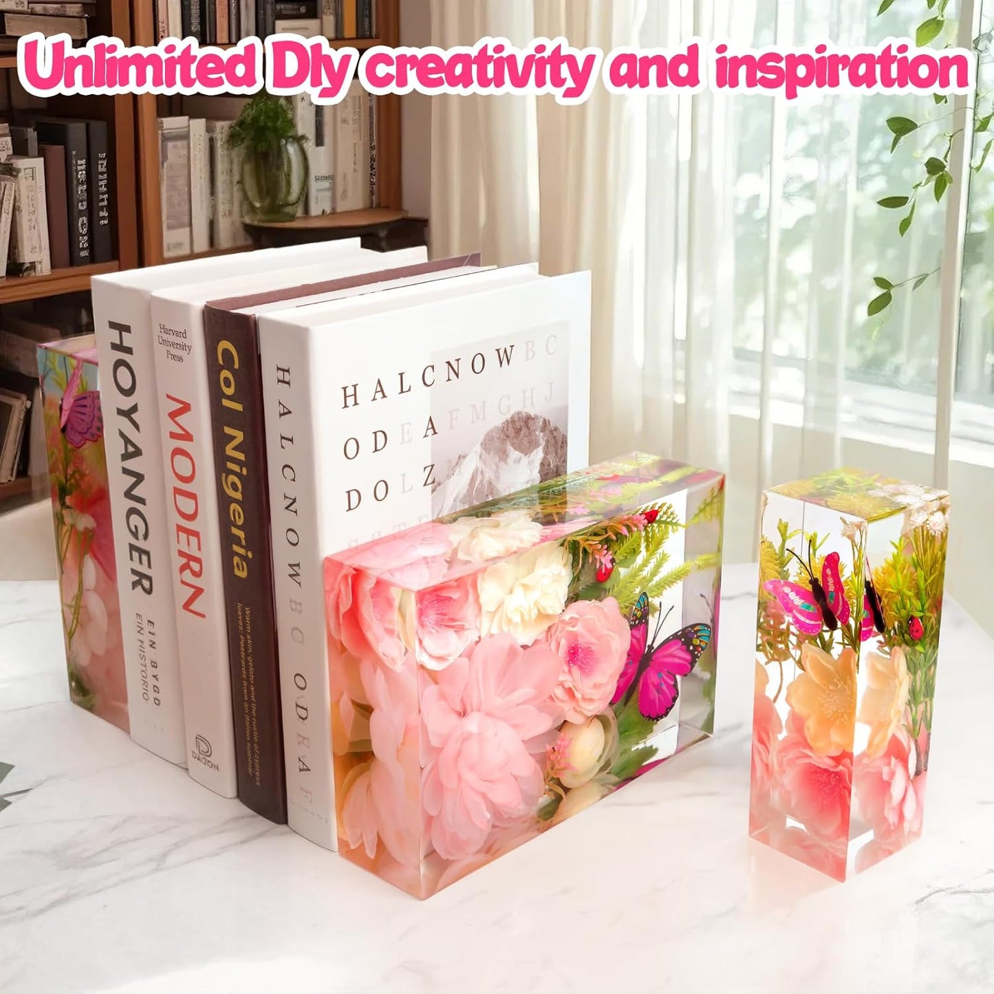 Large Resin Molds Silicone 6PCS Rectangular Cube Silicone Molds for Resin Epoxy Resin Casting Craft Mold for Flower Preservation Bookends DIY Art Home Dรฉcor