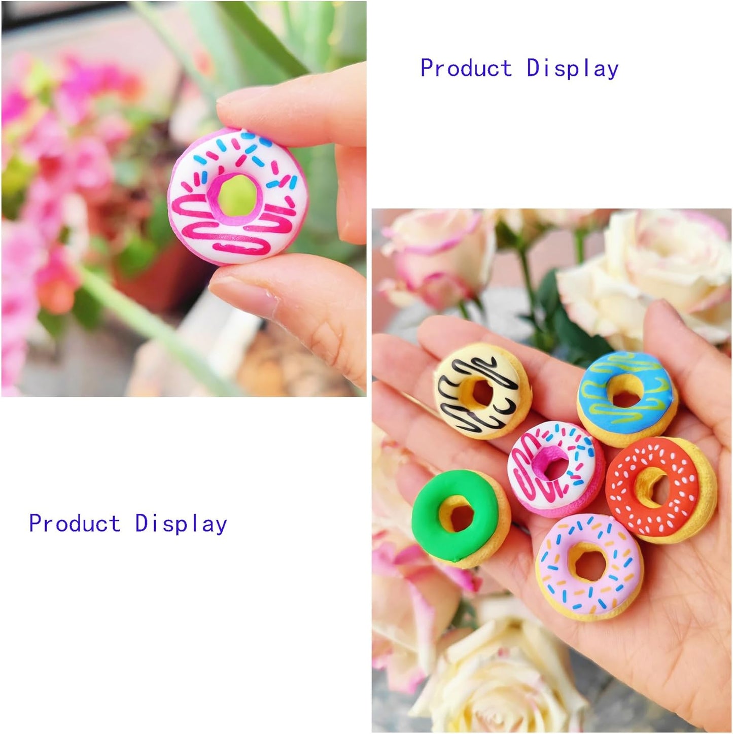 30PCS Cute Fun Donut Erasers for Kids Bulk,Back to School Party Gifts (Donut, Big)