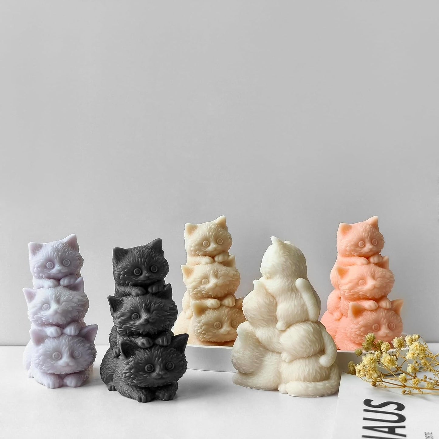 Cat Soap & Candle Mold - Silicone 3D Molds for Candy & Home Decor - Resin Casting & Making Molds