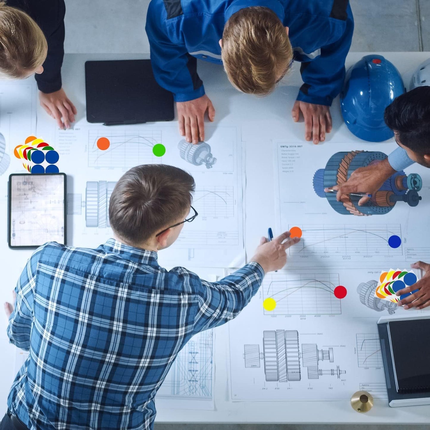 ChromaLabel 1 Inch Circle Sticker Labels, Easy to Write On Round Colored Stickers, Removable Sticky Dots - 1000 Dot Label Stickers per Dispenser Box, White Sticker Labels