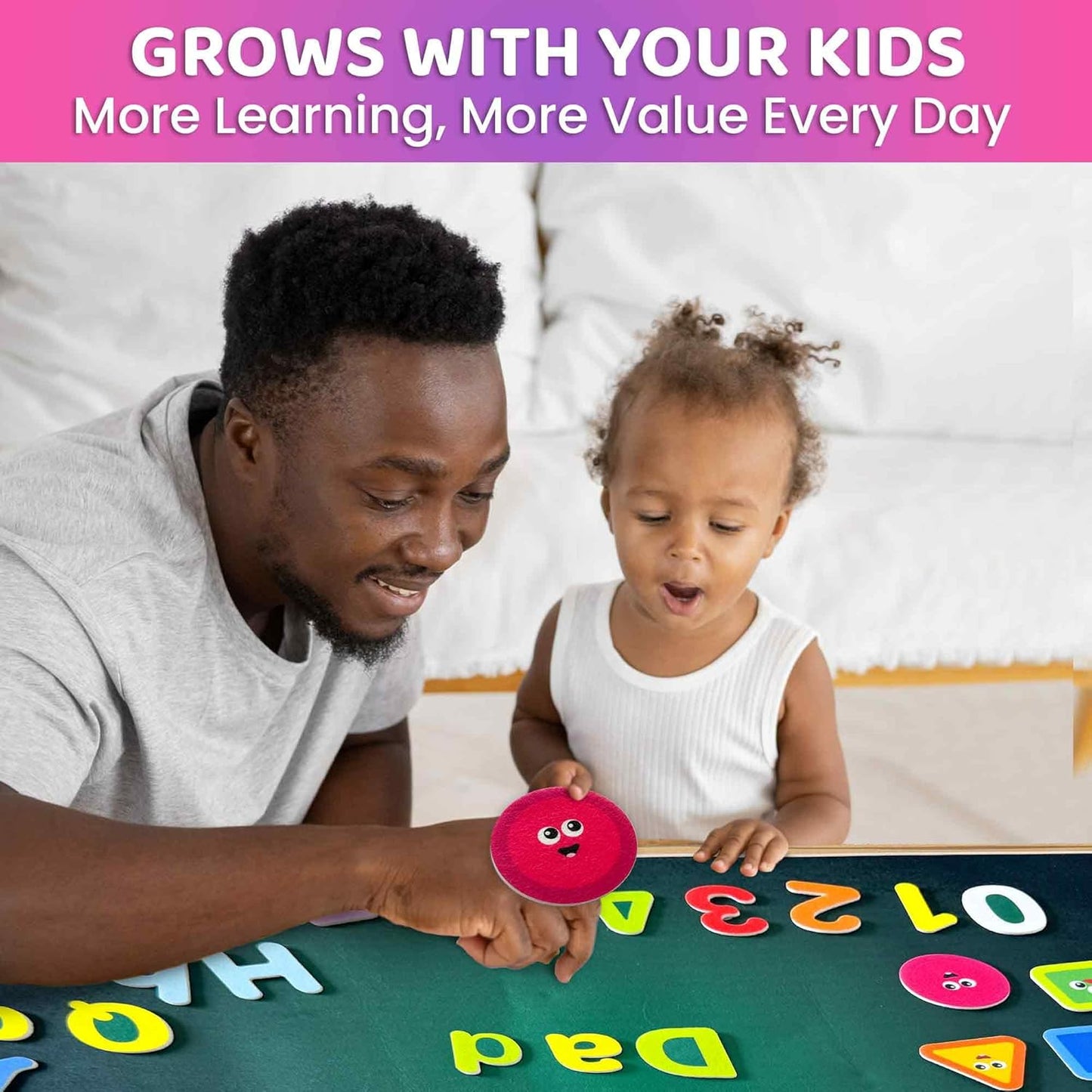 QUOKKA ABC Felt Board for Kids 3-5 Years Old - Social Emotional Preschool Learning Activities for Ages 3-4 - Educational Flannel Toy Speech Therapy Gift