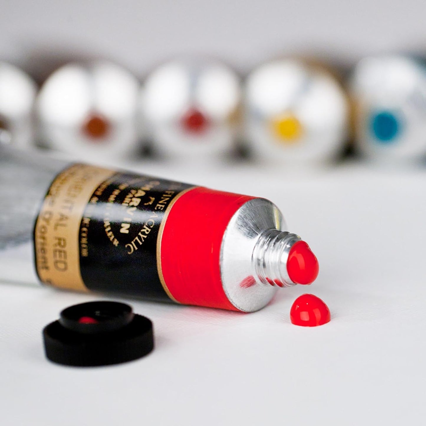 Charvin Extra Fine Professional Acrylic Paint - Yellow Ochre, 60ml Tube, Triple-Milled, Lightfast Pigments, Open Stock Artist Acrylic Paints in Nature-Inspired Hues