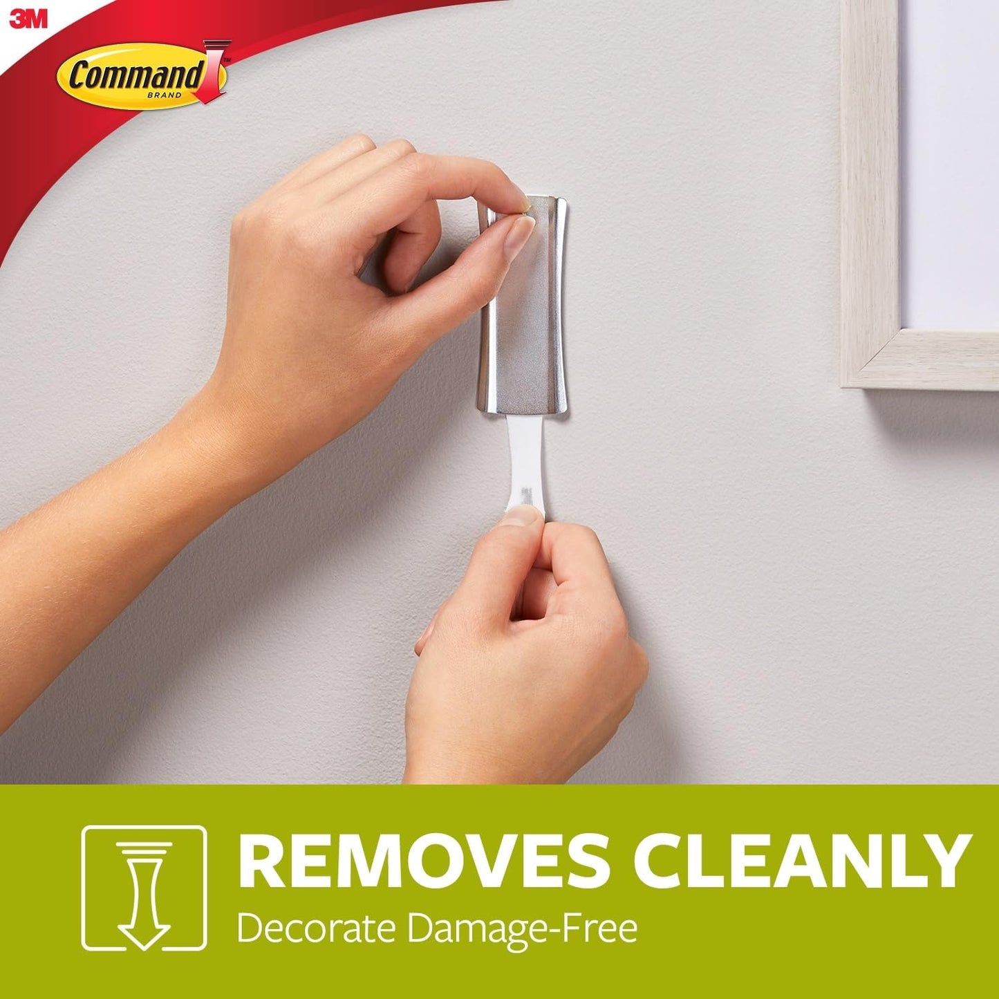 Command 5 lb Universal Picture Hanger, 1 Frame Hanger, 2 Command Strips and 2 Frame Stabilizer Strips for Sawtooth, D-Ring, Wire, Keyhole and Other Frames, Damage-Free Hanging for Home Decor