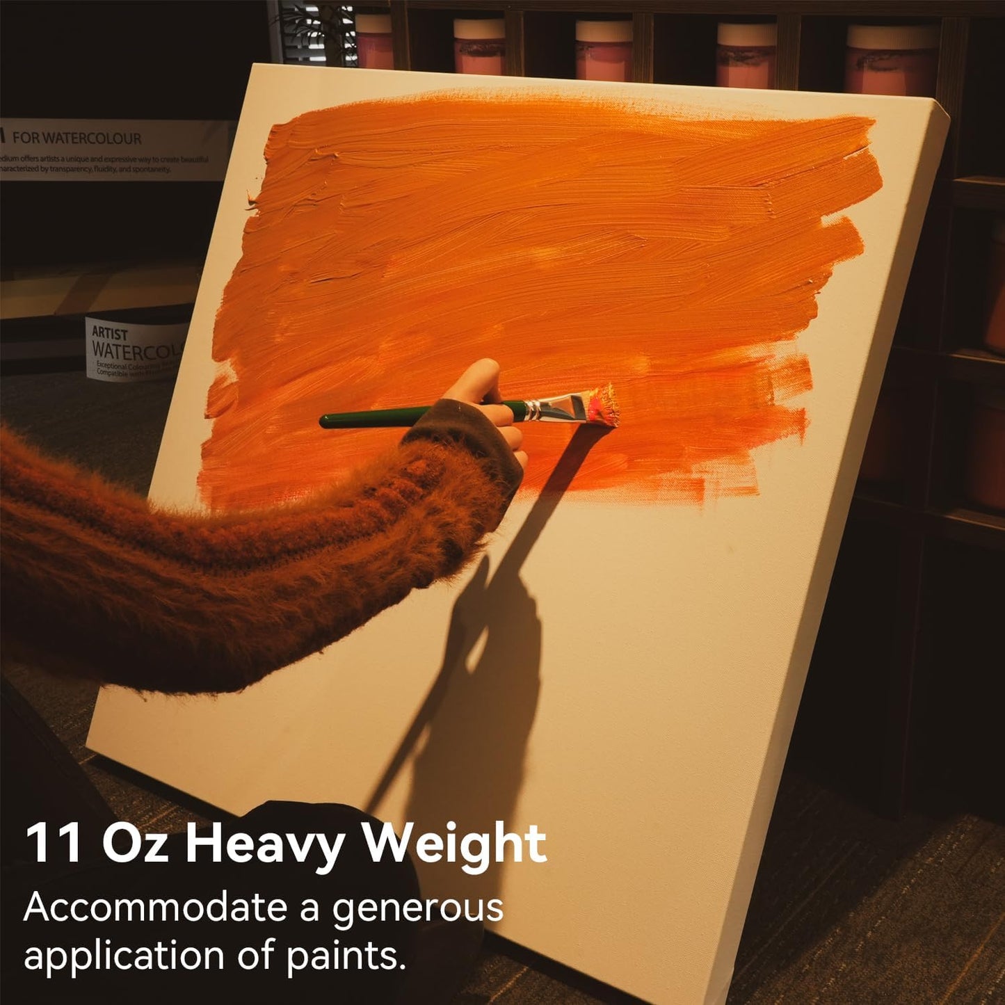PHOENIX 18x24 Inch 2 Pack Gallery Canvas - 1.5 in Thick Large Canvases for Painting - Deep Edge 100% Cotton 11 Oz. Gesso Primed White Blank Professional Canvas Oil & Acrylic Paints