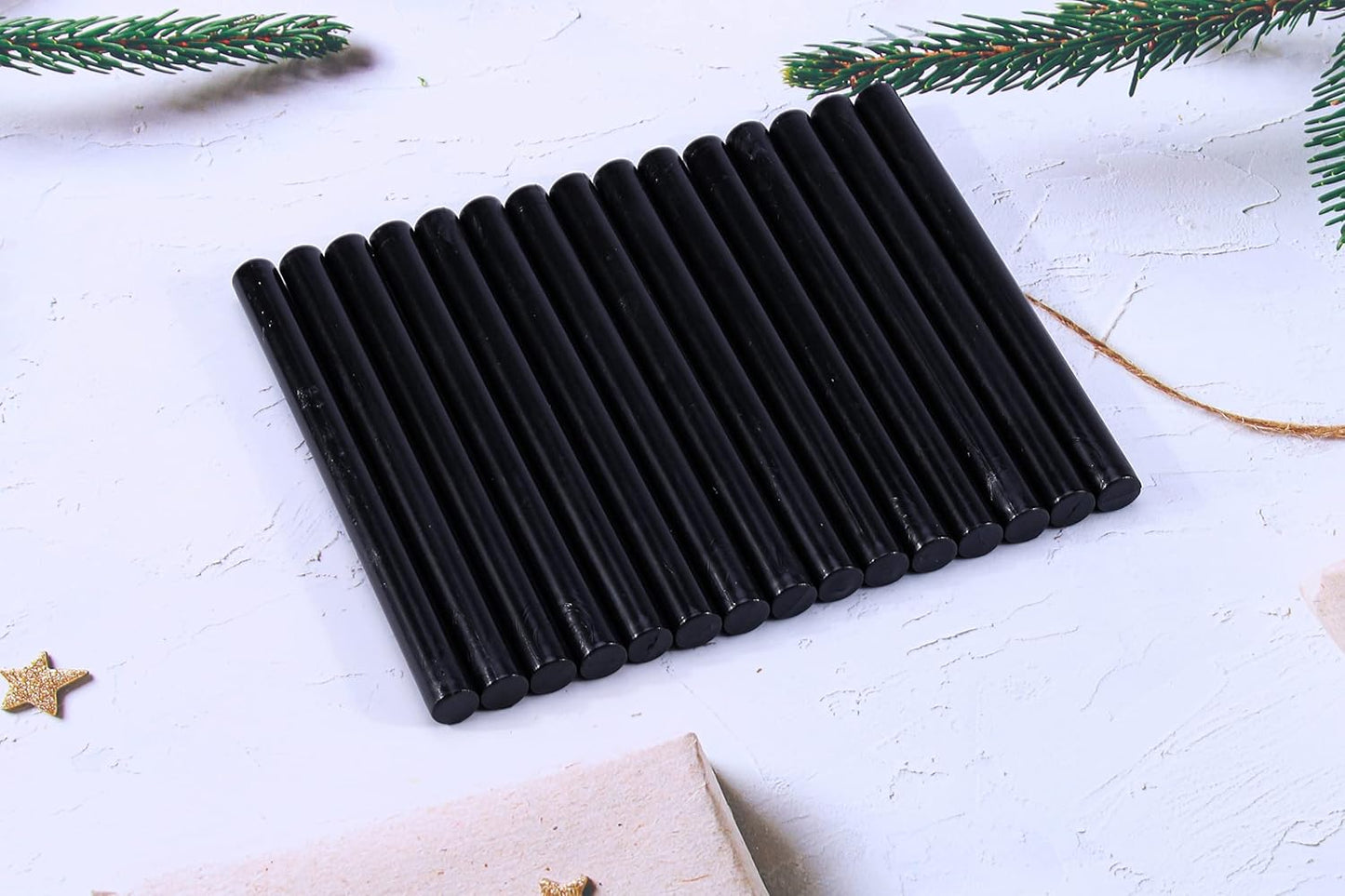 Yoption 15 Pieces Black Glue Gun Sealing Wax Sticks for Wax Seal Stamp, Great for Wedding Invitations, Cards, Envelopes