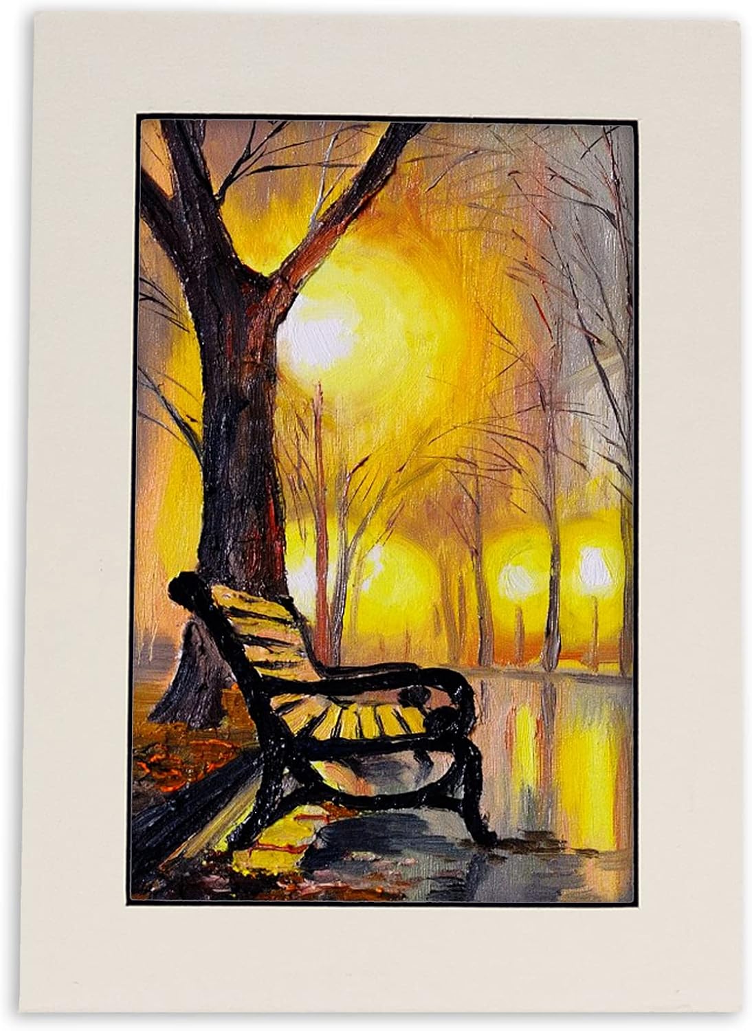 8x10 Mat Bevel Cut for 5.5x8.5 Photos - Acid Free White with Black Core Precut Matboard With Backing Board and Crystal Clear, Self Seal Photo Mat Bag - For Pictures, Photos, Framing - 4-ply Thickness
