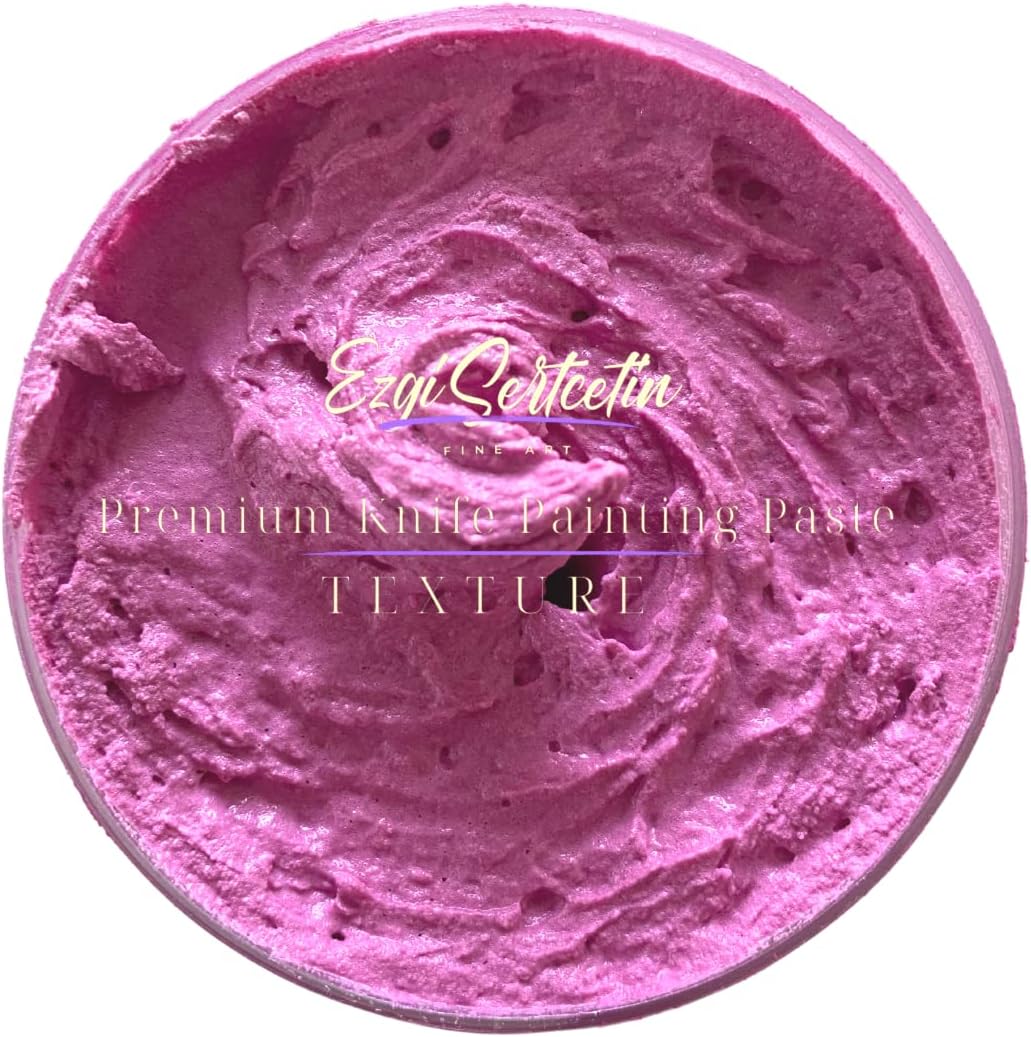 Premium Palette Knife Painting Paste|Texture Paste|Authentic Bright Colors|Ready to Use|Easy to Apply| 6oz (Sky Magenta)