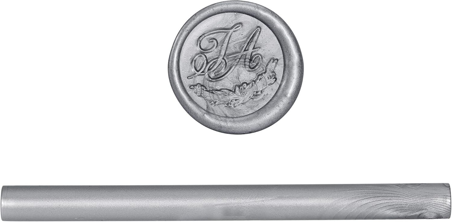 Yoption 15 Pieces Glue Gun Sealing Wax Sticks for Wax Seal Stamp, Great for Wedding Invitations, Cards, Envelopes (Silver)