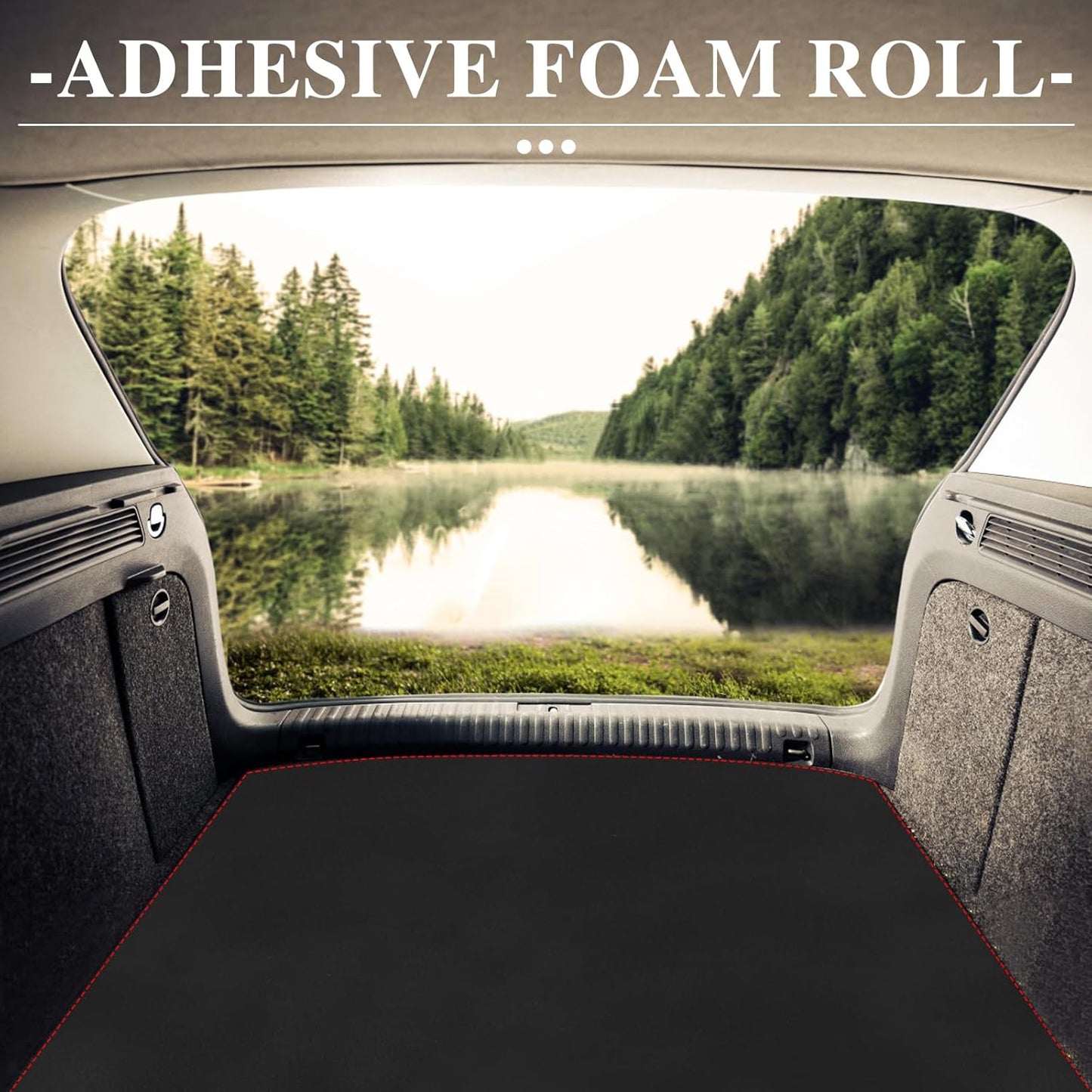 Adhesive Foam Roll Neoprene Sponge Foam Sheet Roll Closed Cell Insulation Closed Cell Foam Sheet Soundproof Foam Padding (Black, 12x59x1/8 Inches)